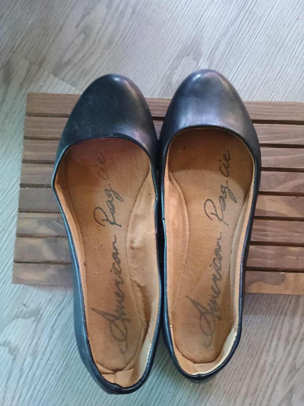 American Rag Cie Women’s 9.5 Black Ballet Flats Slip On Comfort Work Shoes
